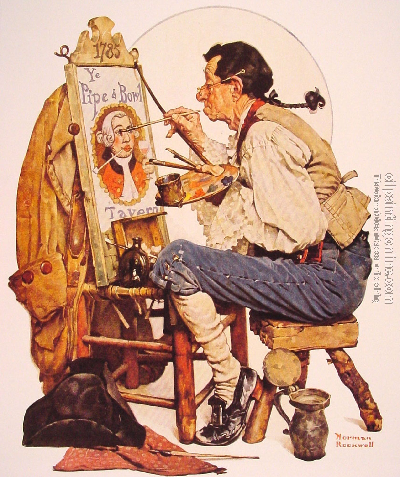 Rockwell, Norman - Pipe and Bowl sign Painter